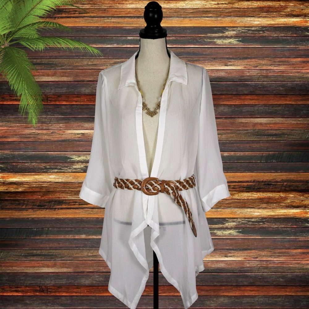NWT Miilla White Sheer Swimsuit Coverup Med/Large - Picture 1 of 9